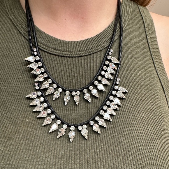 Express Crystal Stone Two Row Necklace - Picture 5 of 6